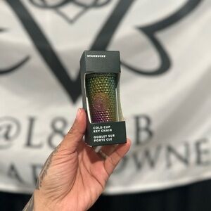 Starbucks Halloween 2023 Oil Slick Rainbow Iridescent Keychain